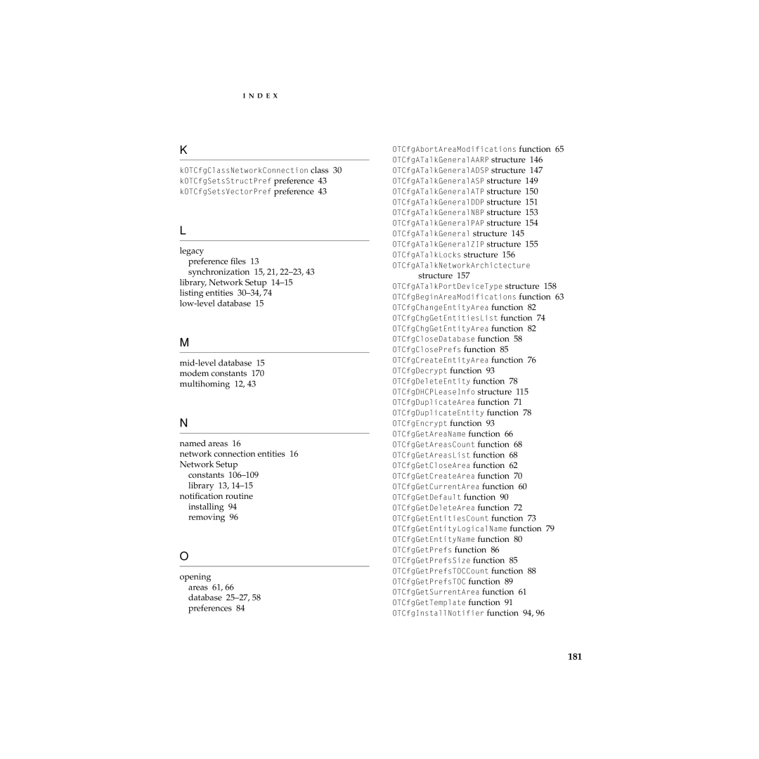 Apple Network Setup manual 181, Structure 