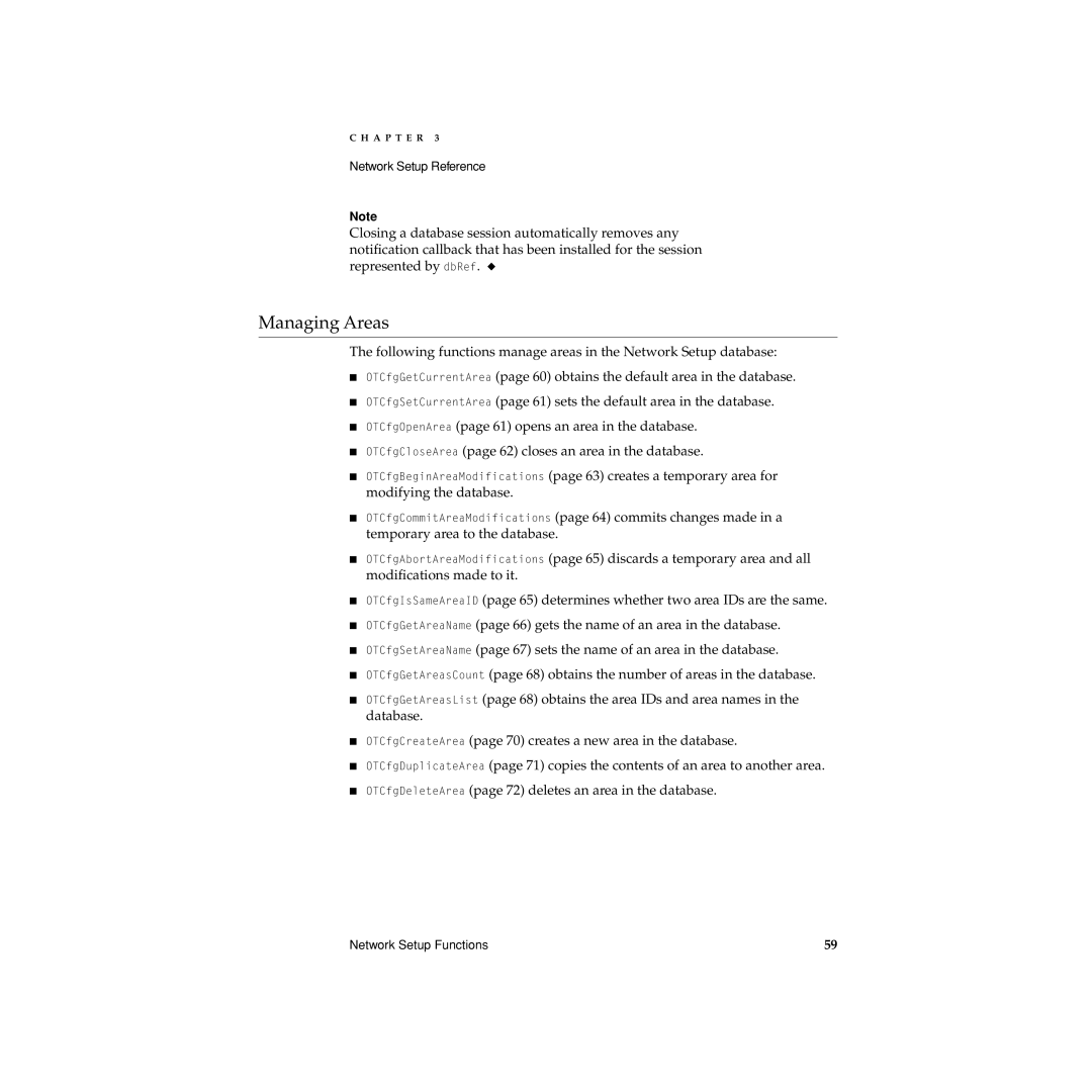 Apple Network Setup manual Managing Areas 