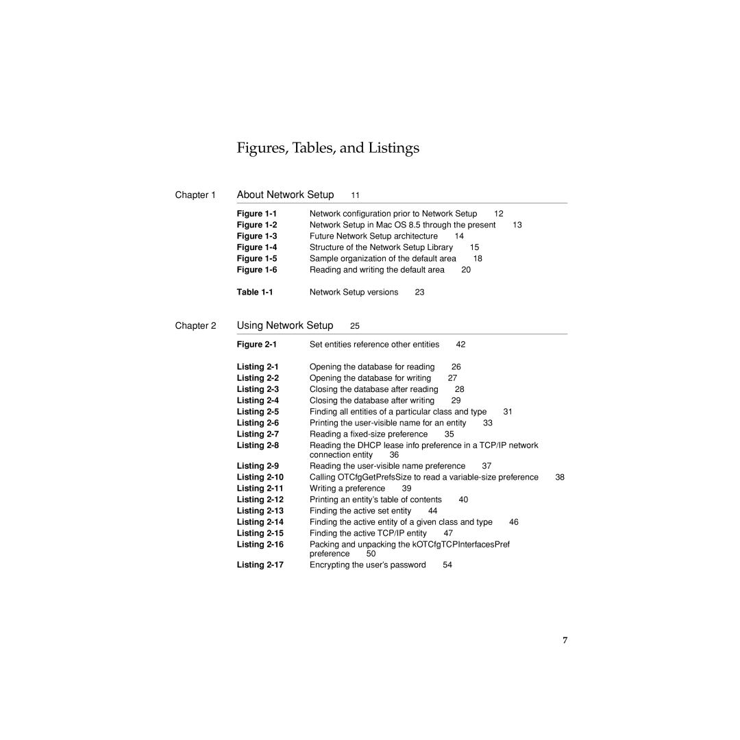 Apple Network Setup manual Figures, Tables, and Listings 