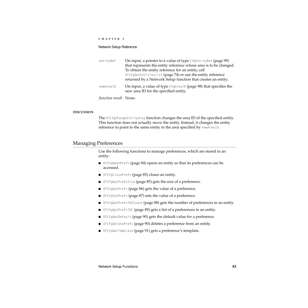 Apple Network Setup manual Managing Preferences 