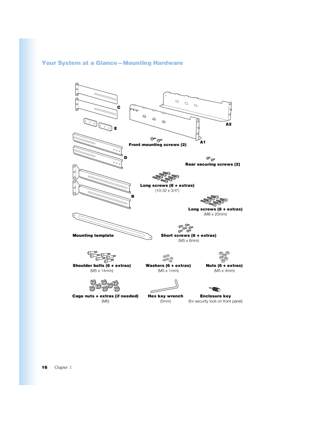 Apple NMB-003 manual Your System at a Glance-Mounting Hardware 