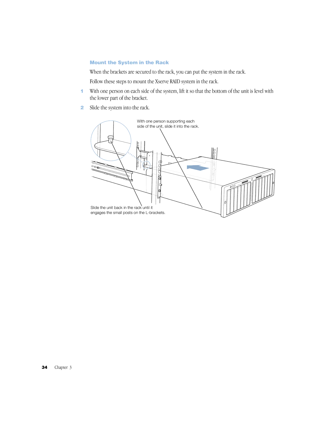 Apple NMB-003 manual Mount the System in the Rack 