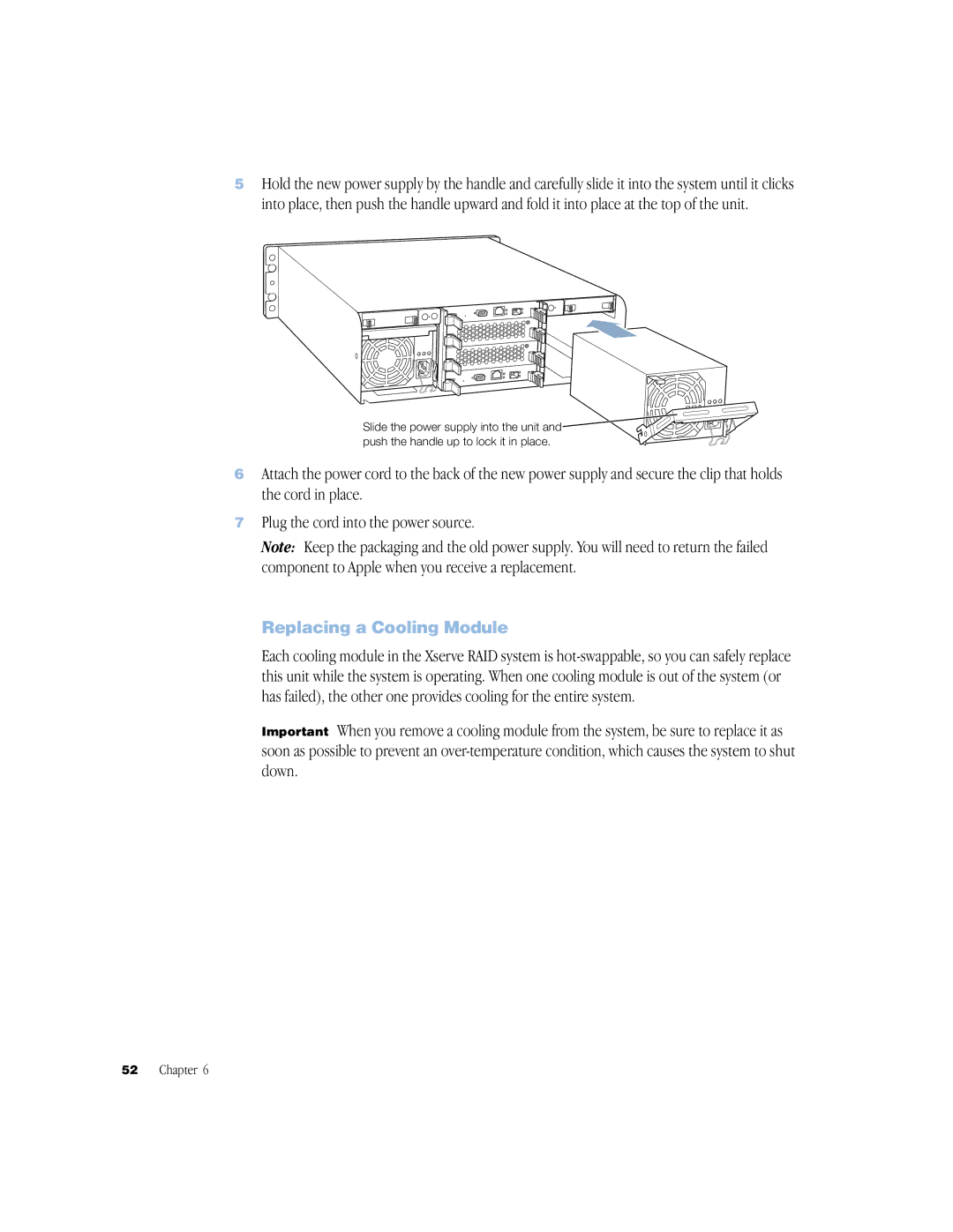 Apple NMB-003 manual Replacing a Cooling Module 