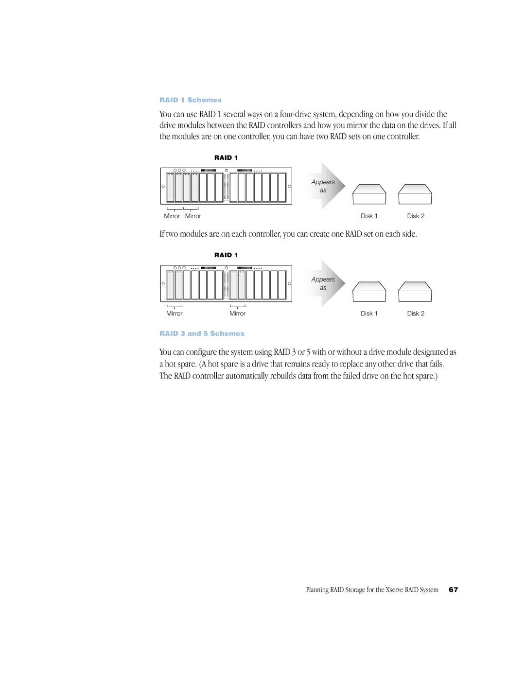 Apple NMB-003 manual RAID 1 Schemes 