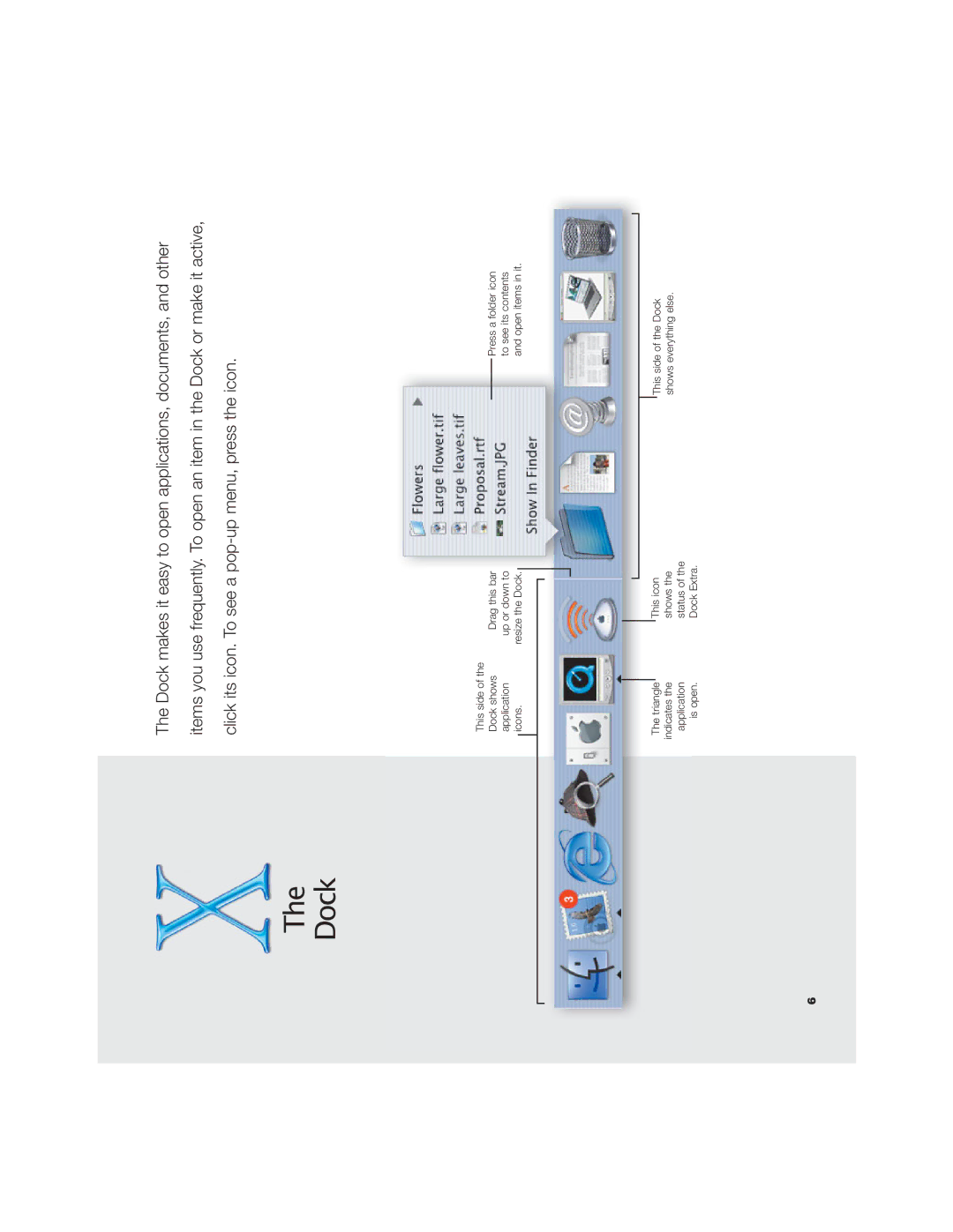 Apple OS X manual Dock 