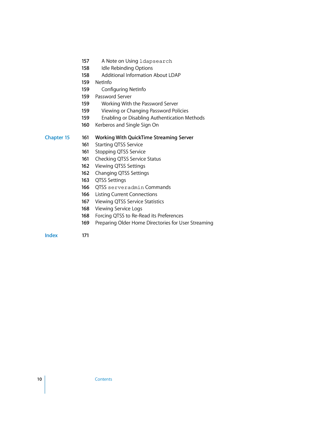 Apple oxs manual Index, 171 