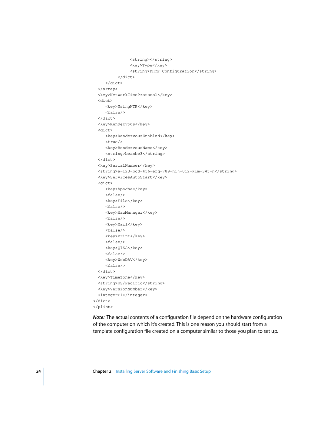 Apple oxs manual Installing Server Software and Finishing Basic Setup 