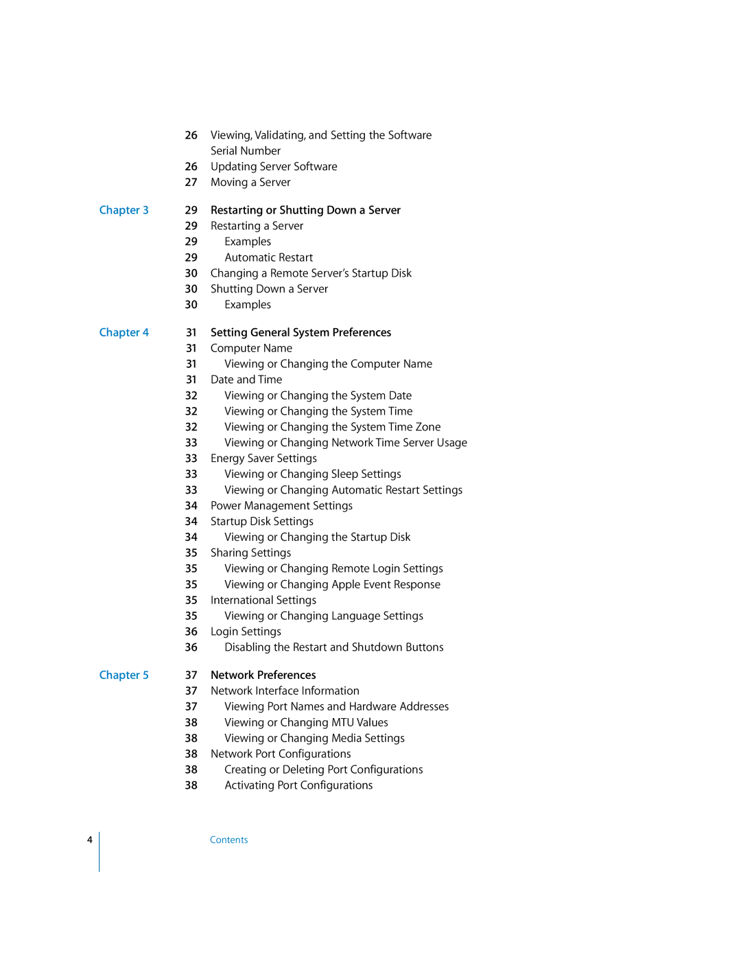 Apple oxs manual Restarting or Shutting Down a Server, Restarting a Server, Examples, Automatic Restart, Computer Name 