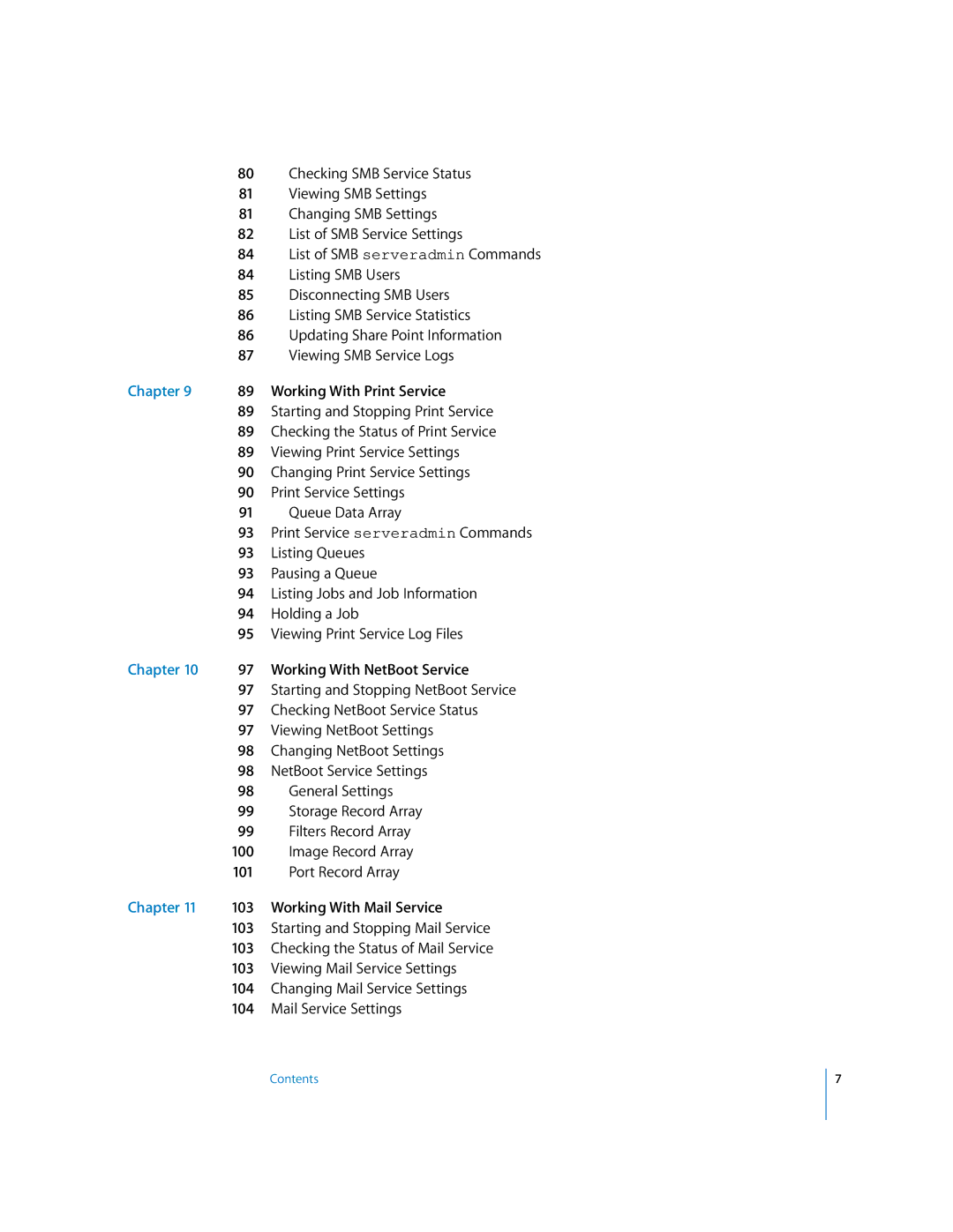 Apple oxs manual Working With Print Service, Starting and Stopping Print Service, Checking the Status of Print Service 