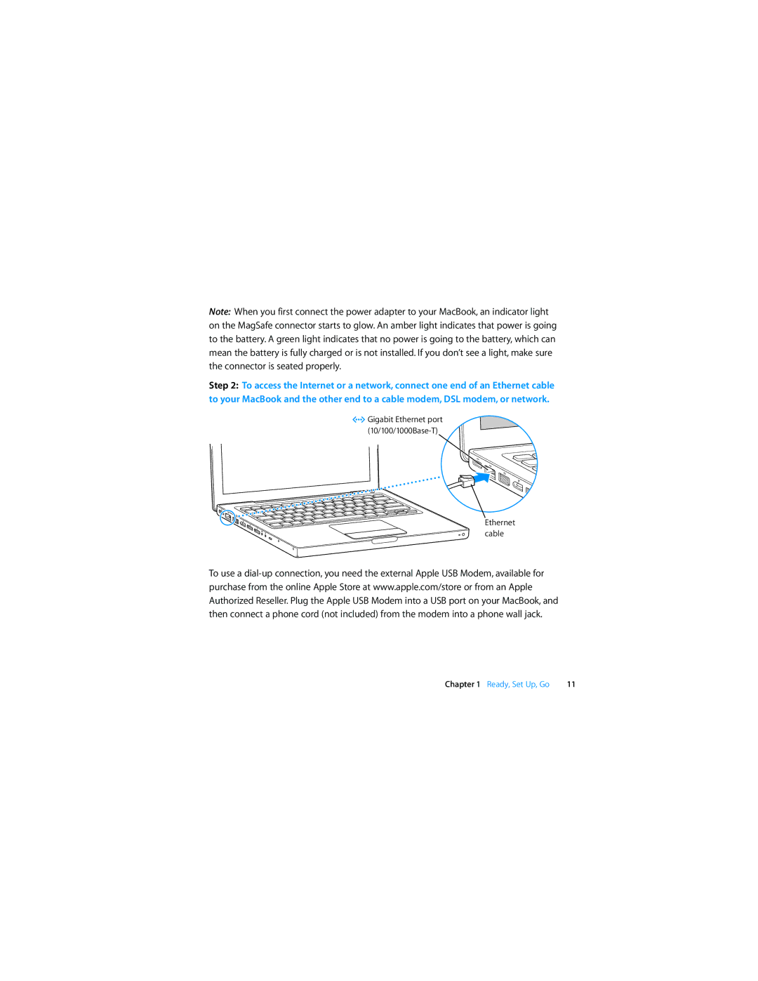 Apple Personal Computer manual Gigabit Ethernet port 10/100/1000Base-T Ethernet cable 