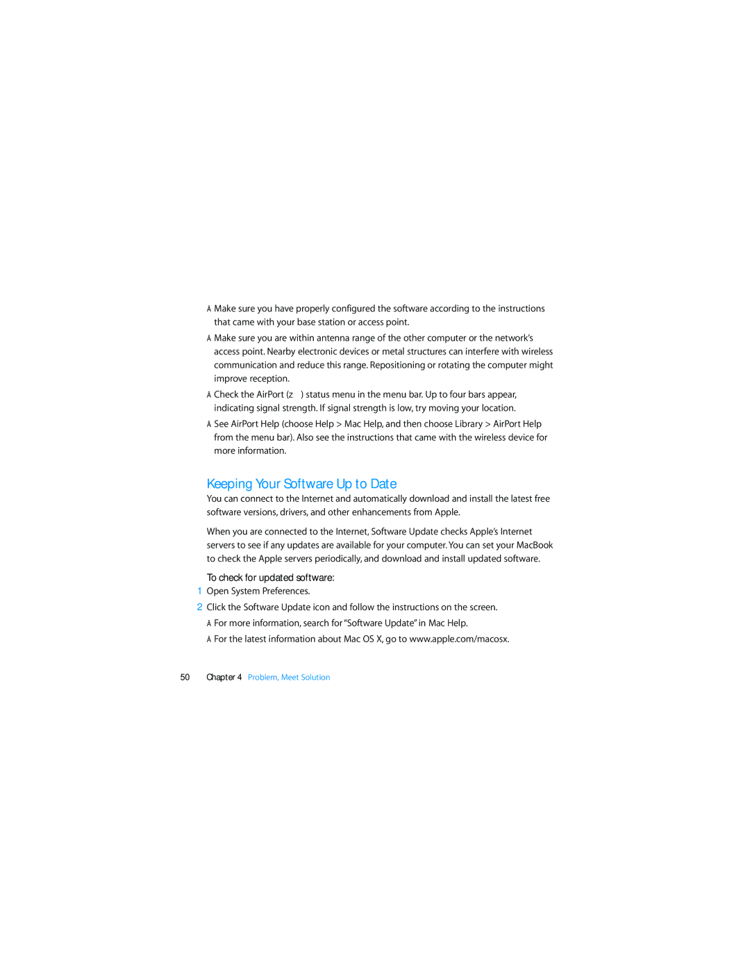 Apple Personal Computer manual Keeping Your Software Up to Date, To check for updated software 