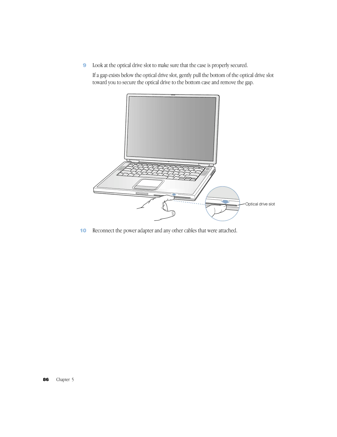 Apple powerbook g4 manual Optical drive slot 