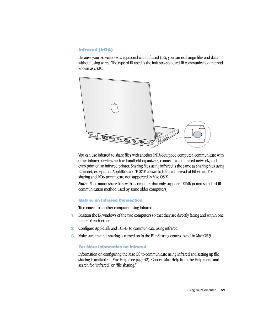 Apple powerbook g4 manual Infrared IrDA 