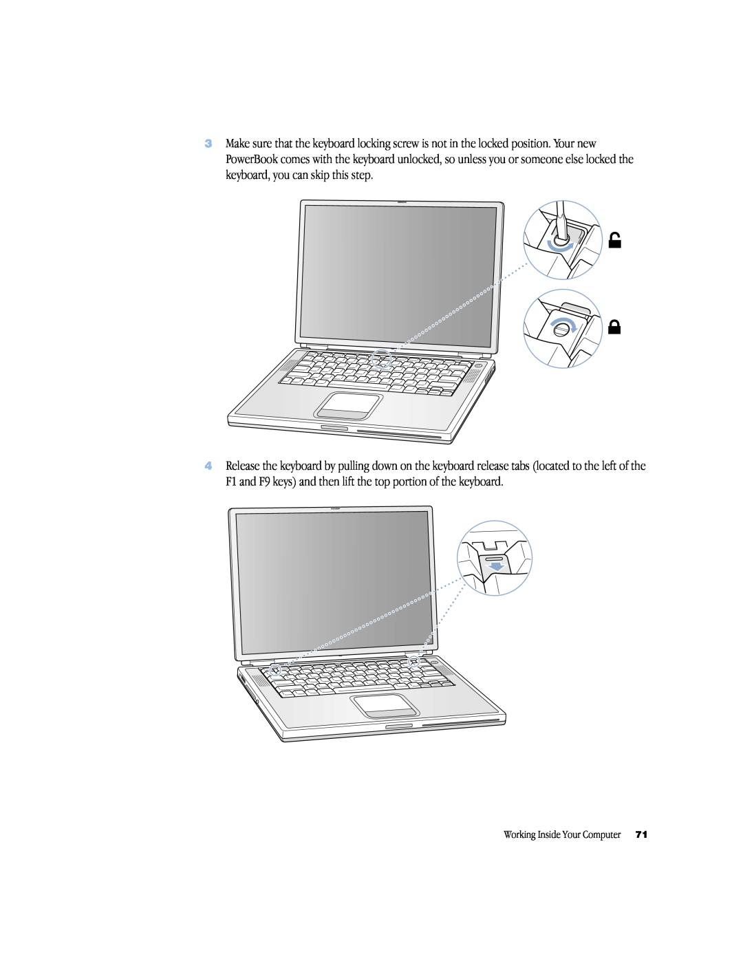 Apple powerbook g4 manual Working Inside Your Computer 