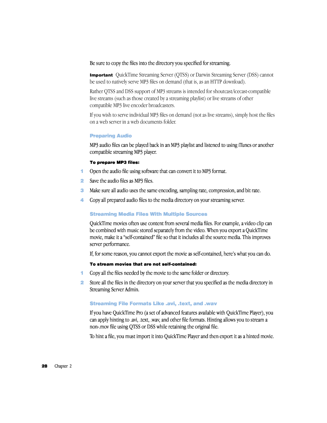 Apple QuickTime Streaming Server Darwin Streaming Server manual 