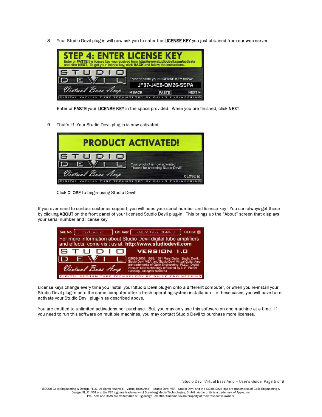 Apple manual Studio Devil Virtual Bass Amp User’s Guide, Page 5 