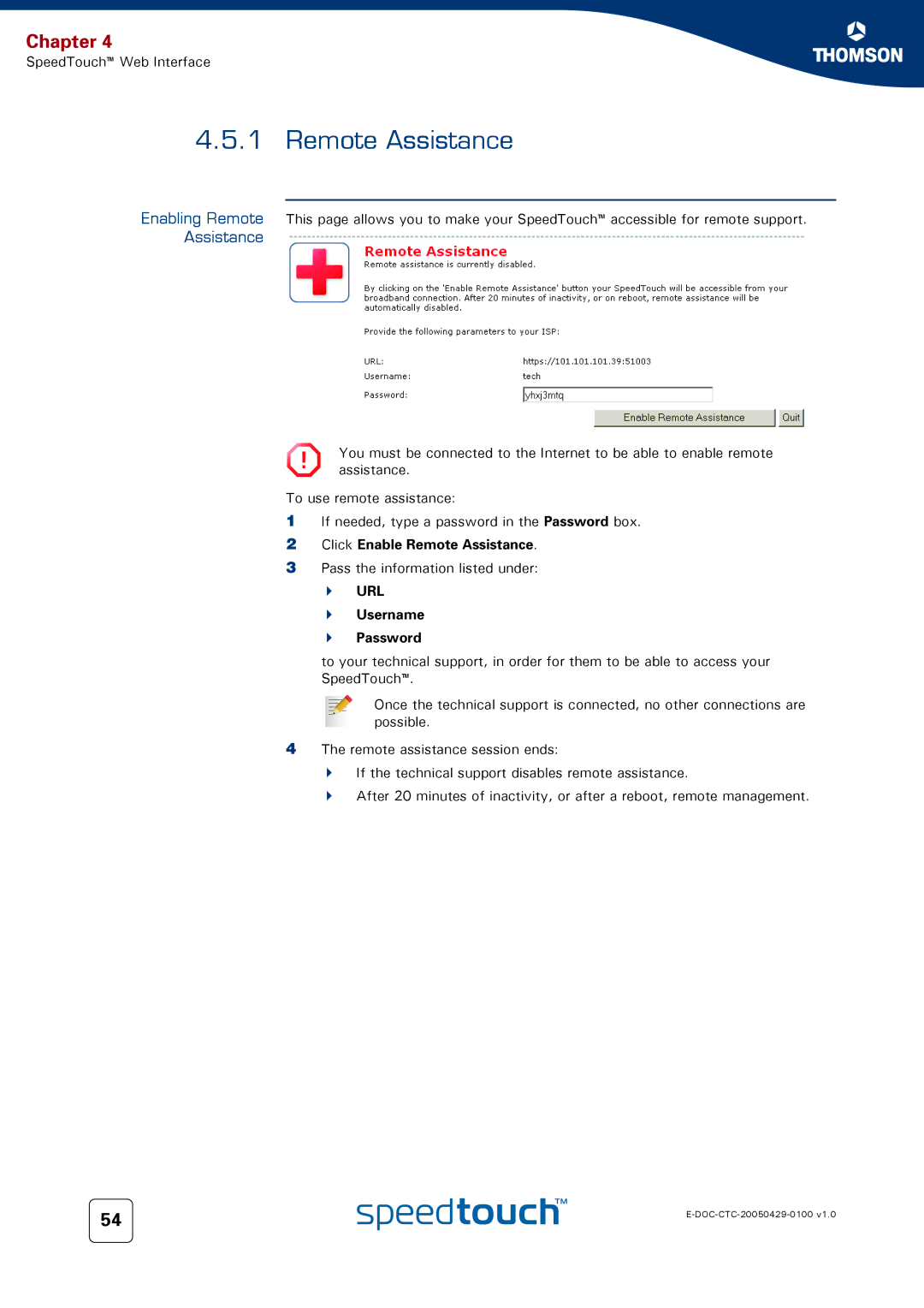 Apple TM546 manual Url, Username Password 