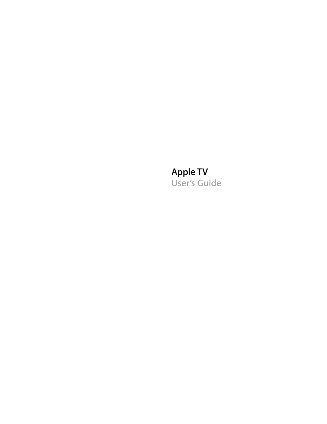 Apple TV manual User’s Guide 