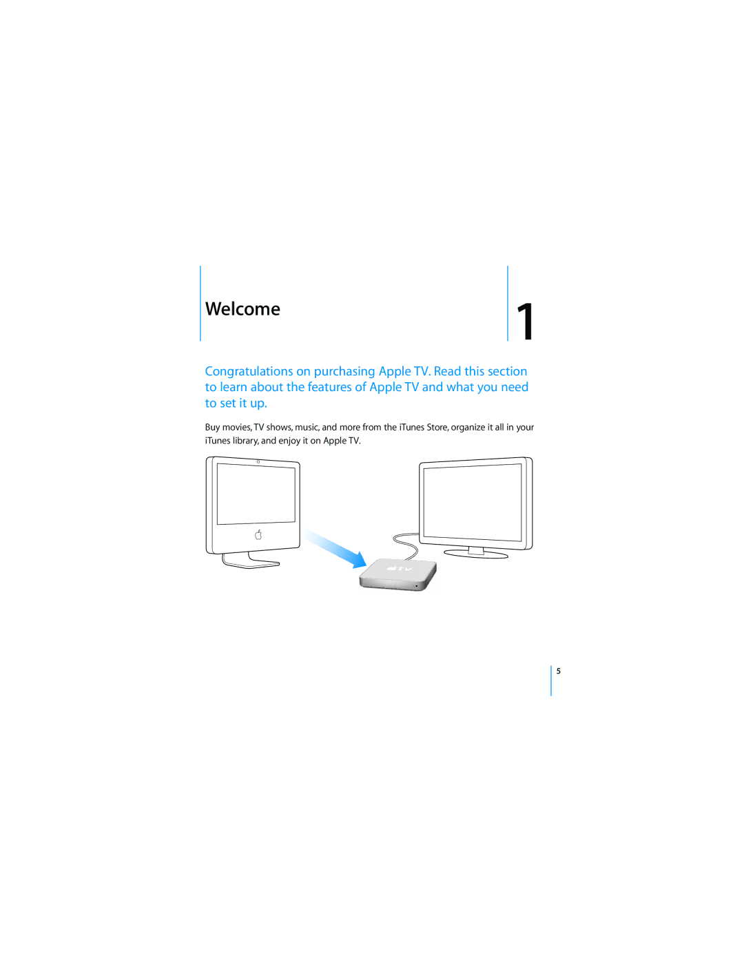 Apple TV manual Welcome 