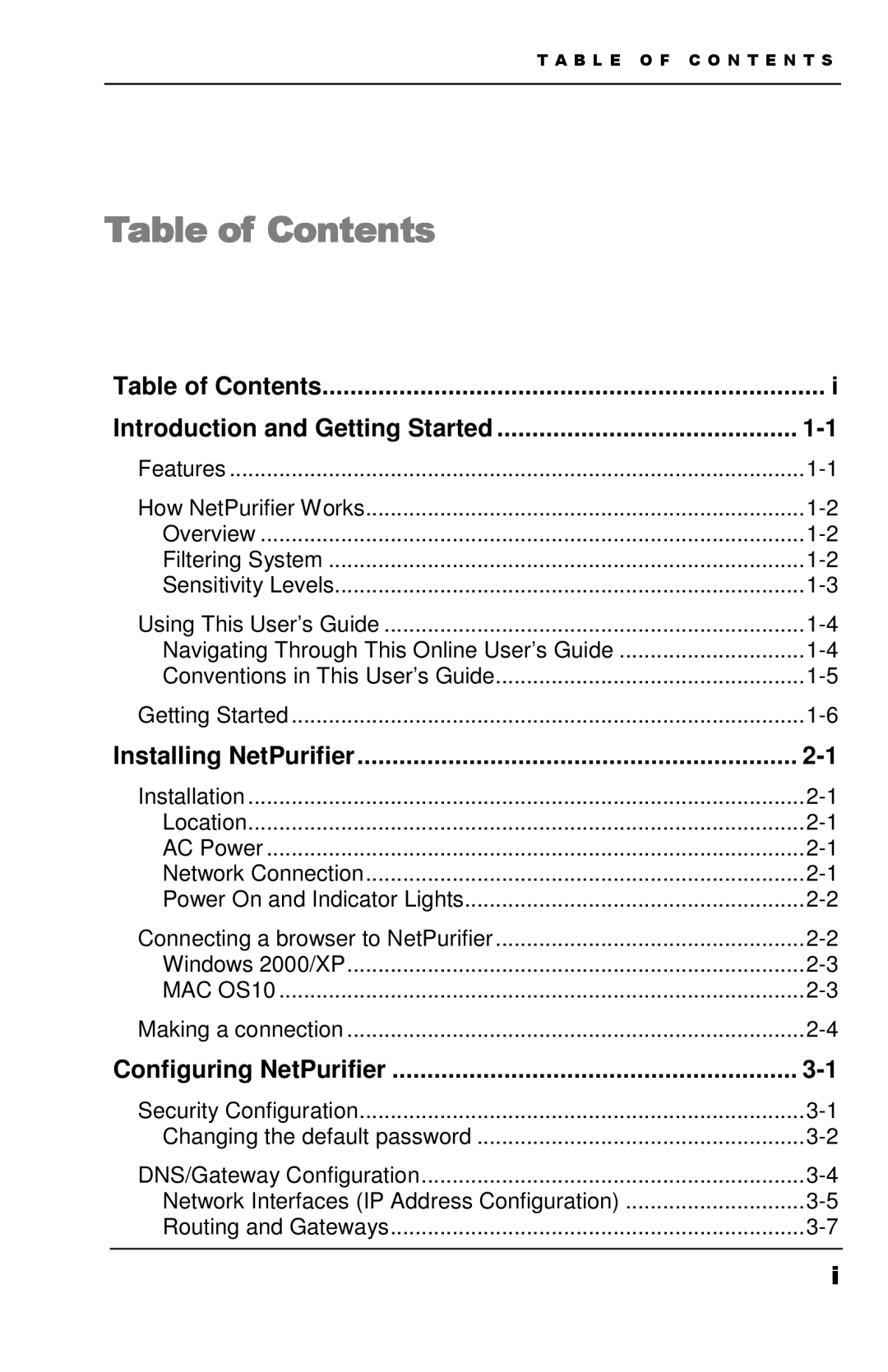 Apple Version 3 manual Introduction and Getting Started, Installing NetPurifier, Configuring NetPurifier 