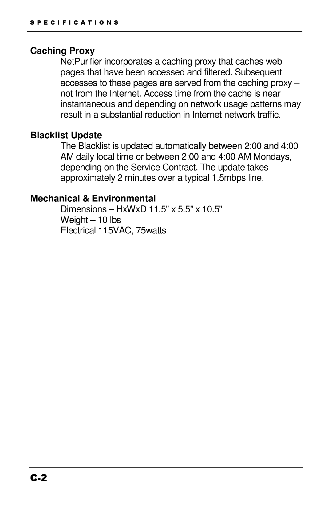 Apple Version 3 manual Caching Proxy, Mechanical & Environmental 