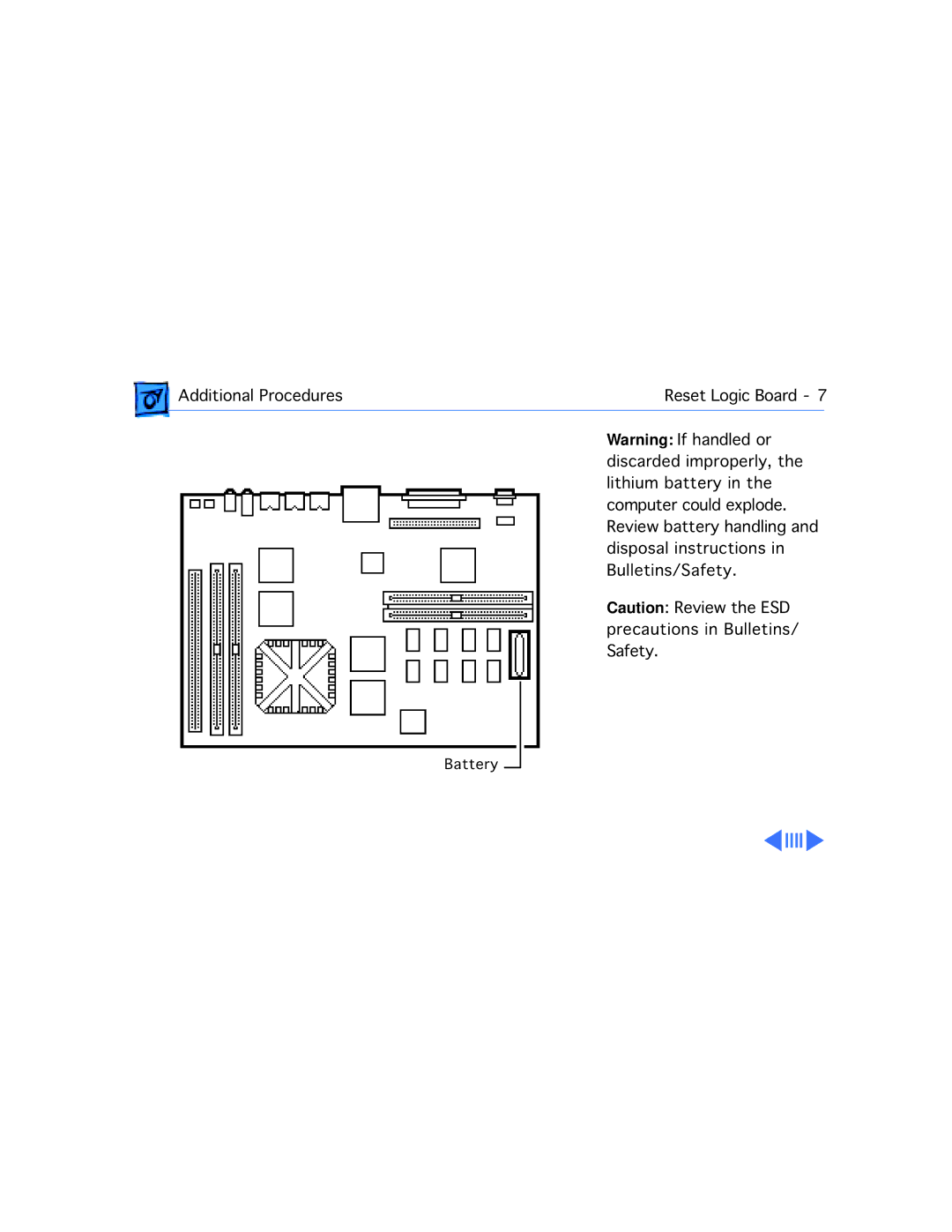 Apple WS 6150 manual Battery 