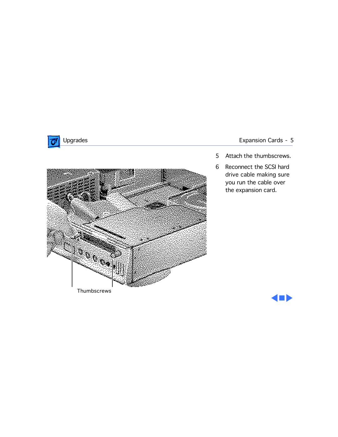 Apple WS 6150 manual Thumbscrews 