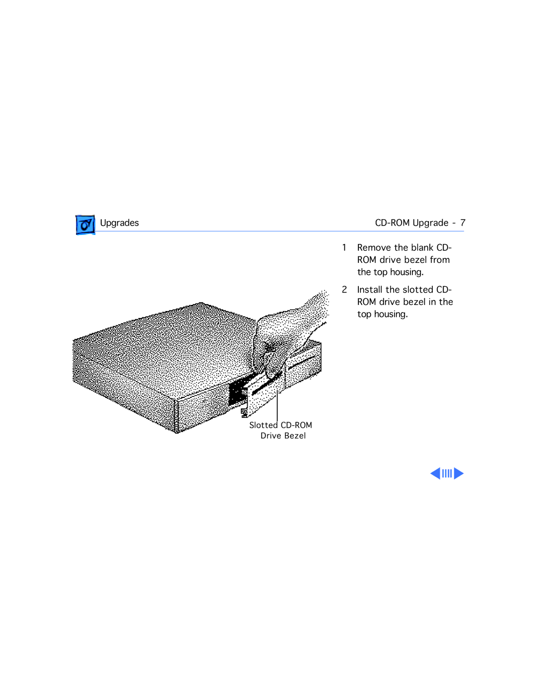 Apple WS 6150 manual Slotted CD-ROM Drive Bezel 