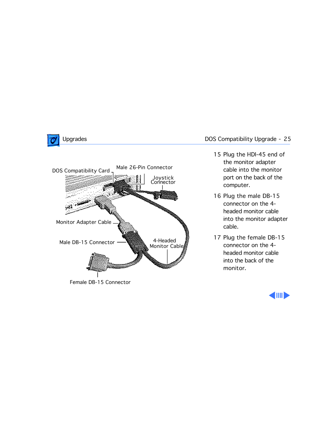 Apple WS 6150 manual Female DB-15 Connector 