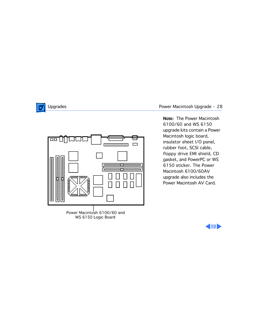 Apple manual Power Macintosh 6100/60 WS 6150 Logic Board 