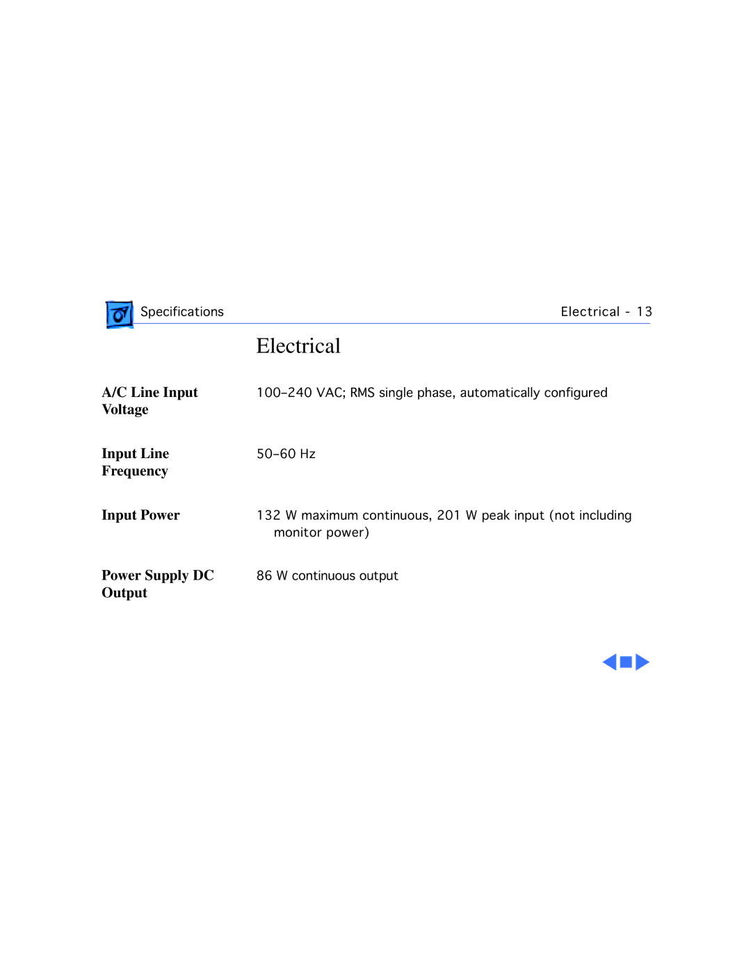 Apple WS 6150 manual Electrical 