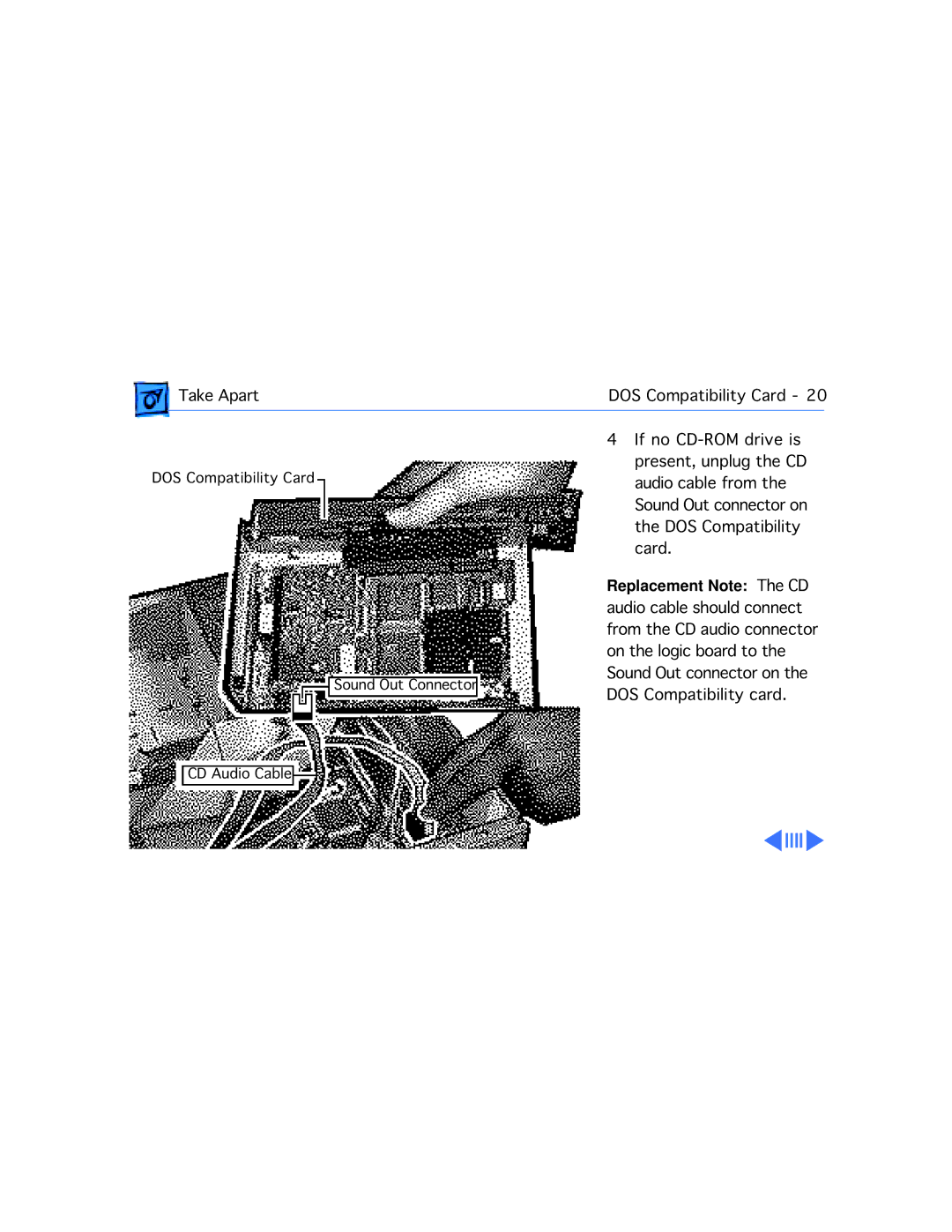 Apple WS 6150 manual DOS Compatibility Card Sound Out Connector 