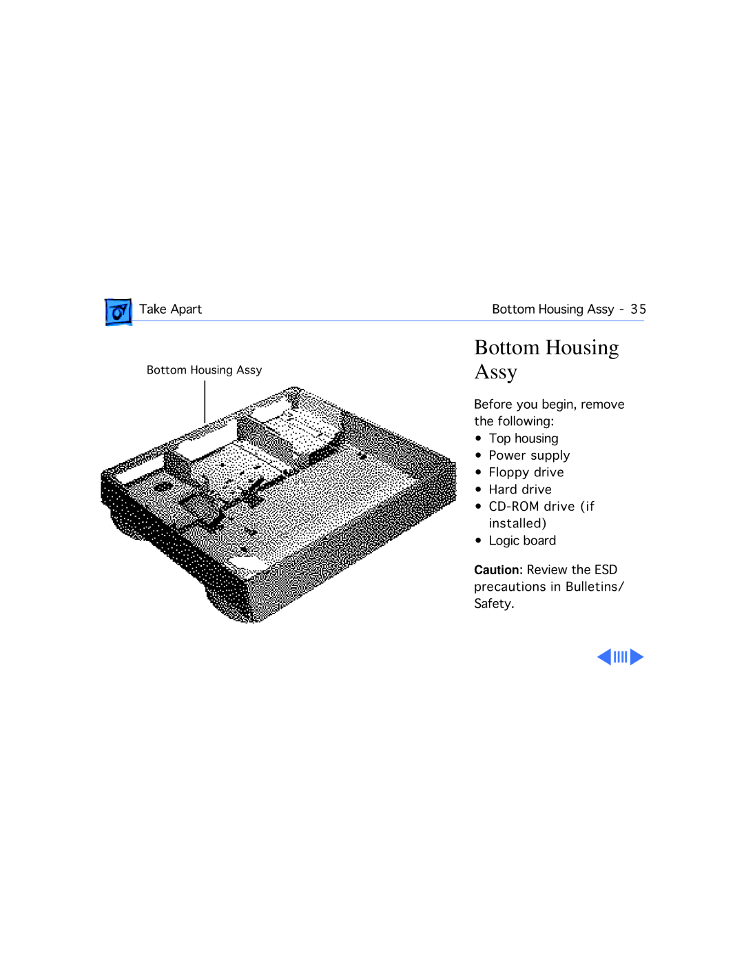 Apple WS 6150 manual Bottom Housing, Assy 