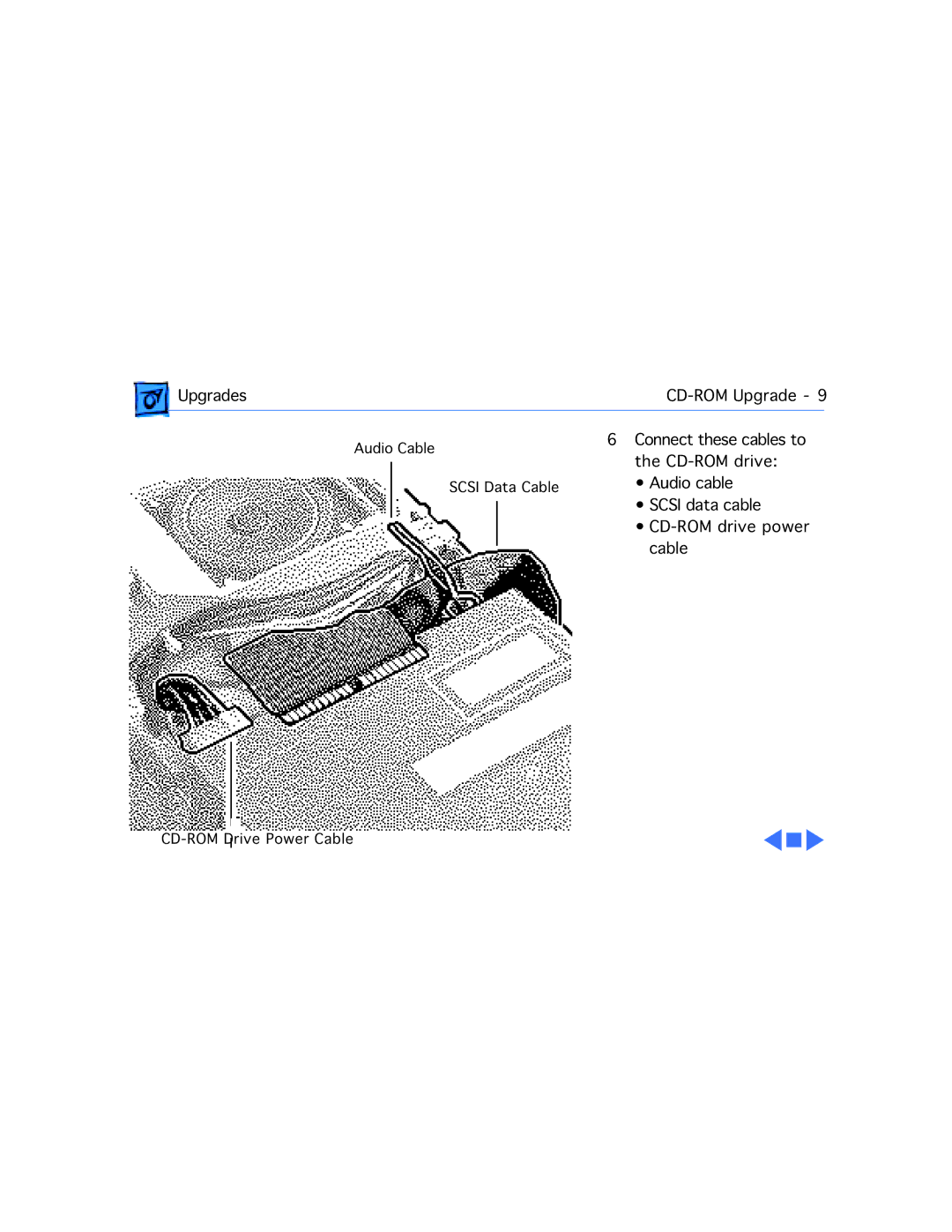 Apple WS 8150 manual Connect these cables to CD-ROM drive 