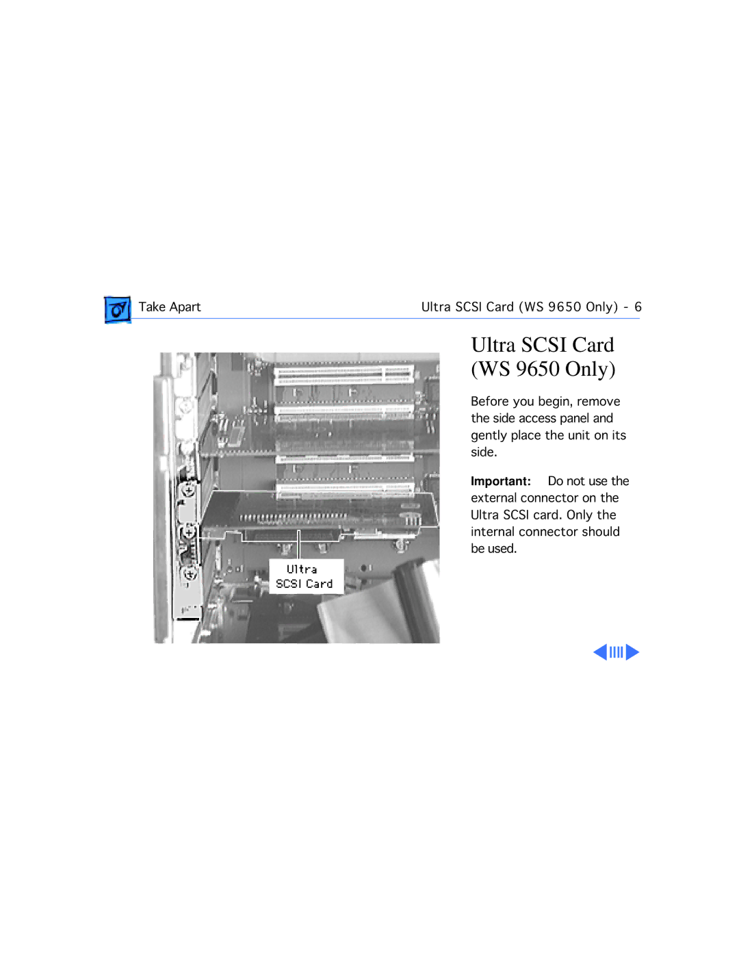 Apple manual Ultra Scsi Card WS 9650 Only 