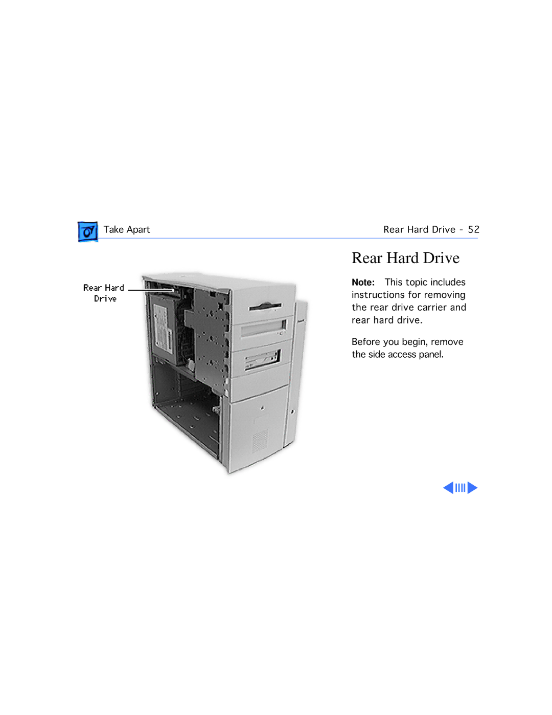 Apple WS 9650 manual Rear Hard Drive 