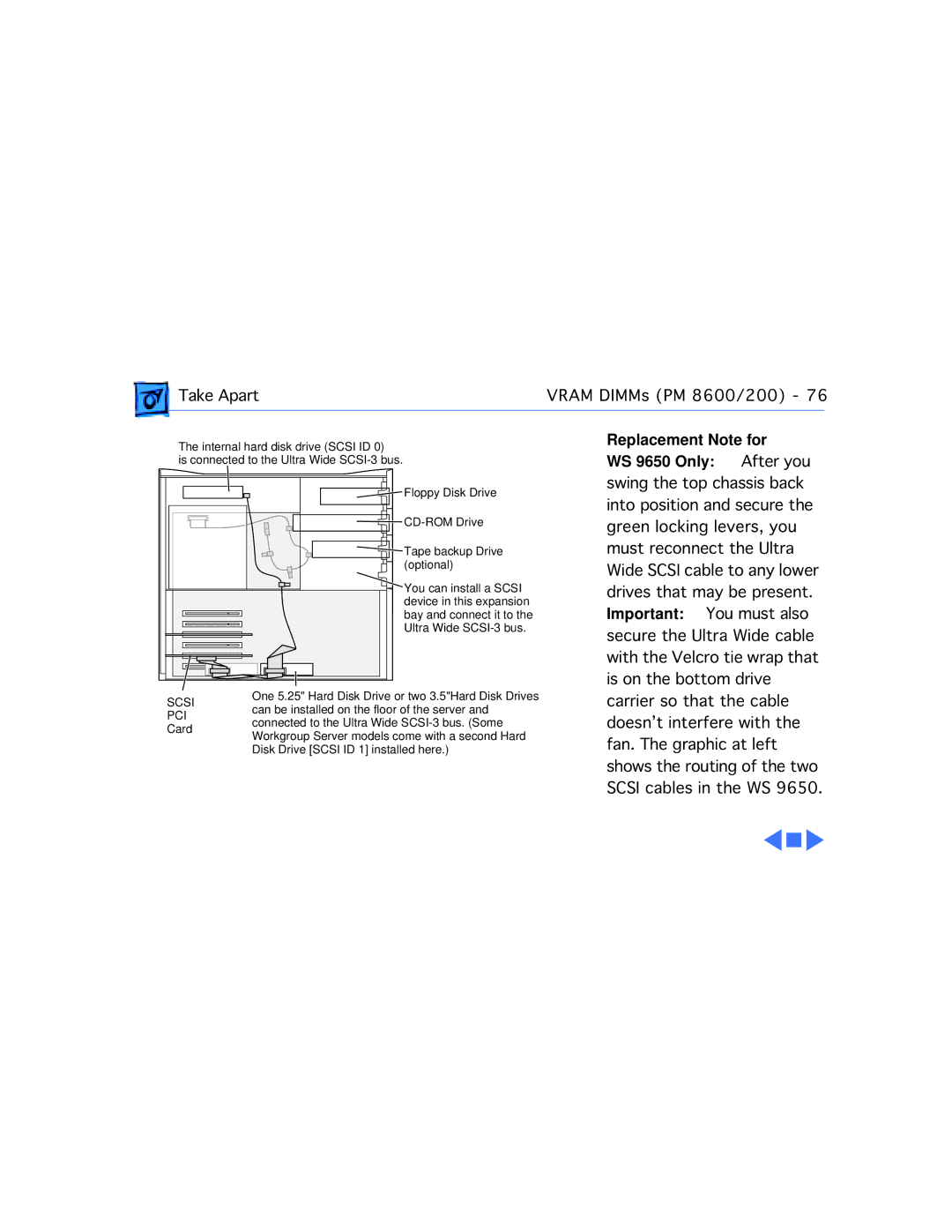 Apple WS 9650 manual Replacement Note for 