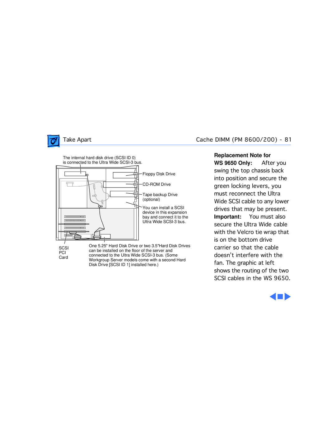 Apple WS 9650 manual Replacement Note for 