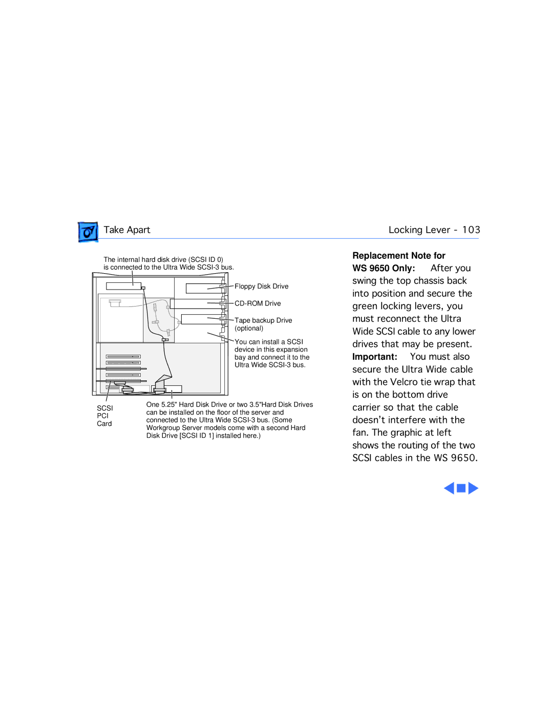 Apple WS 9650 manual Replacement Note for 