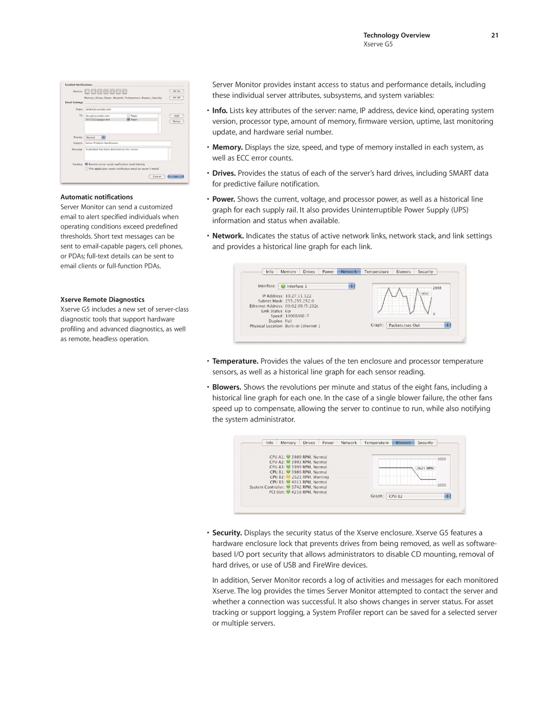 Apple Xserve G5 manual Automatic notifications, Xserve Remote Diagnostics 