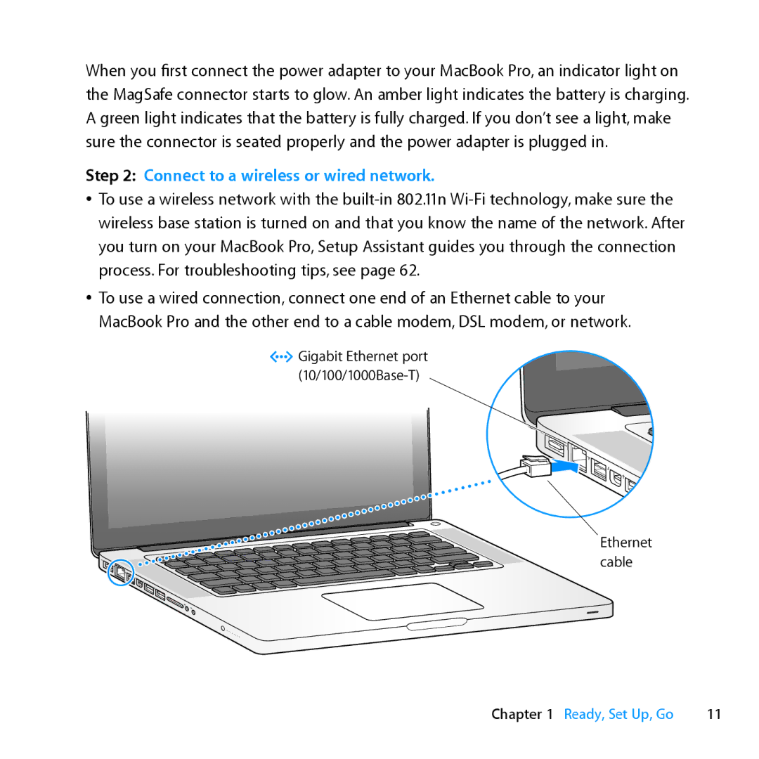 Apple MD318LLA, Z0PY2LL/A manual Connect to a wireless or wired network 