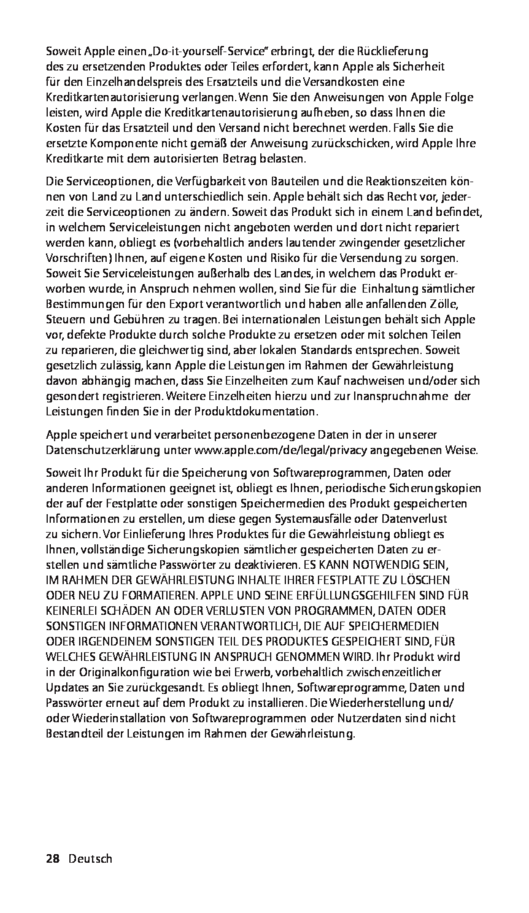 Apple ZM034-4942-A manual Deutsch 