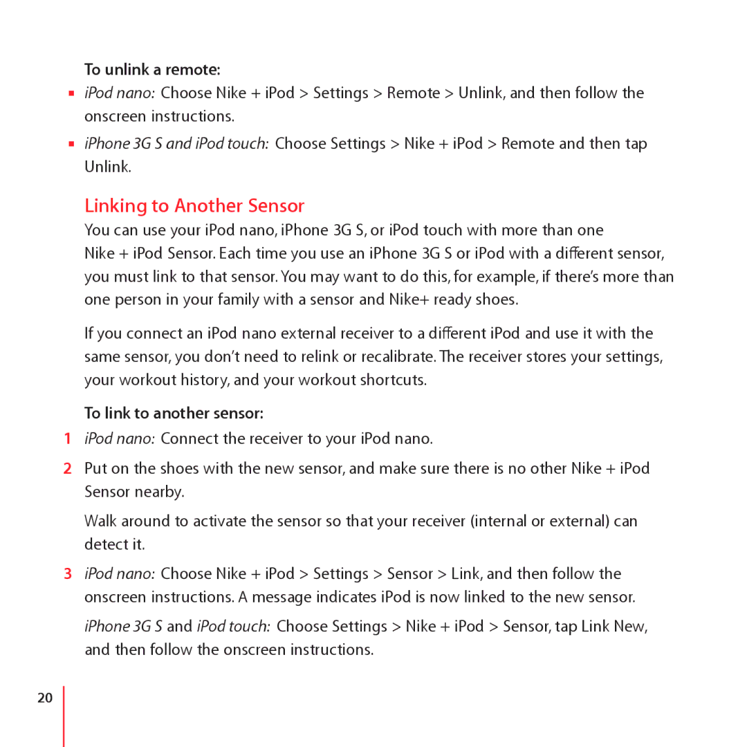 Apple ZM034-4944-A manual Linking to Another Sensor, To unlink a remote, To link to another sensor 