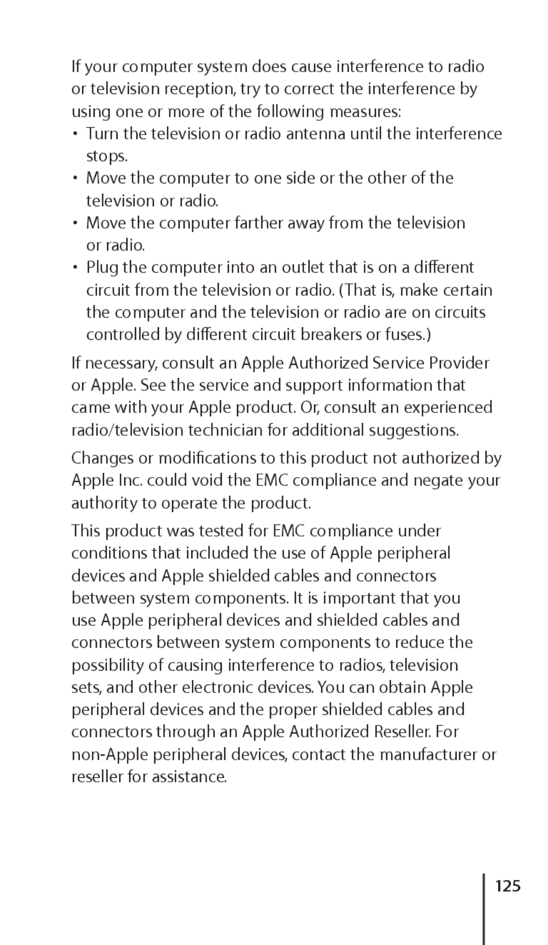 Apple ZM034-4945-A manual 125 