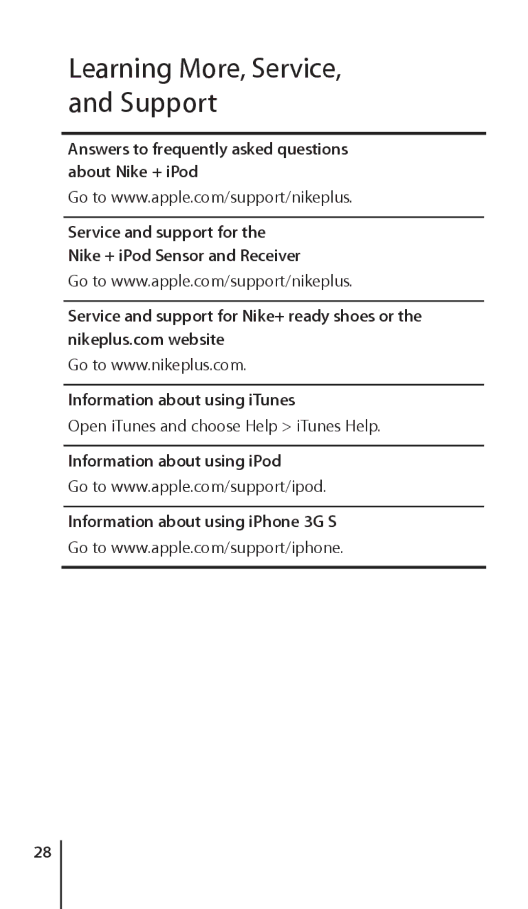 Apple ZM034-4945-A manual Learning More, Service, and Support 