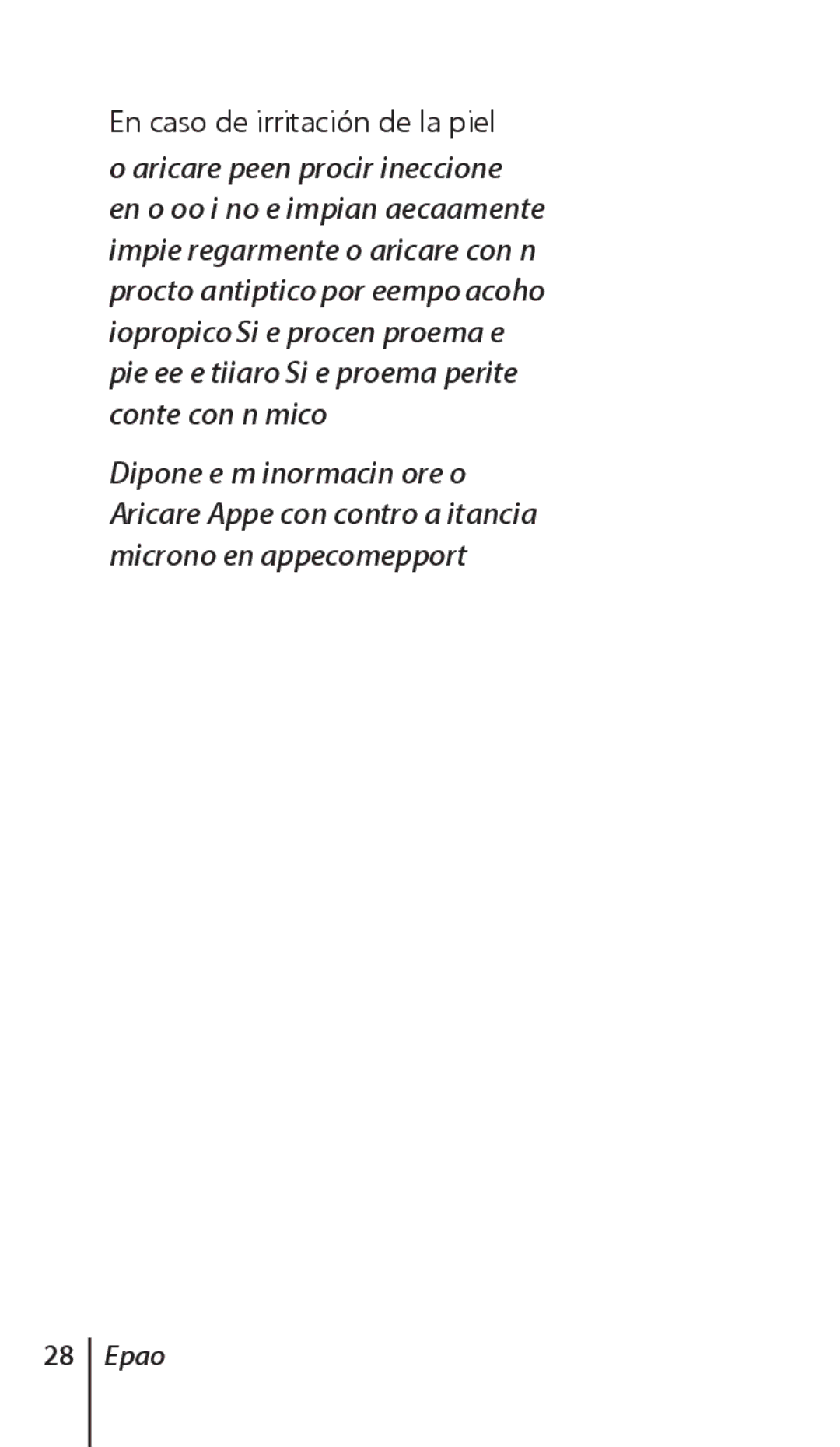 Apple ZM034-4956-A manual En caso de irritación de la piel 