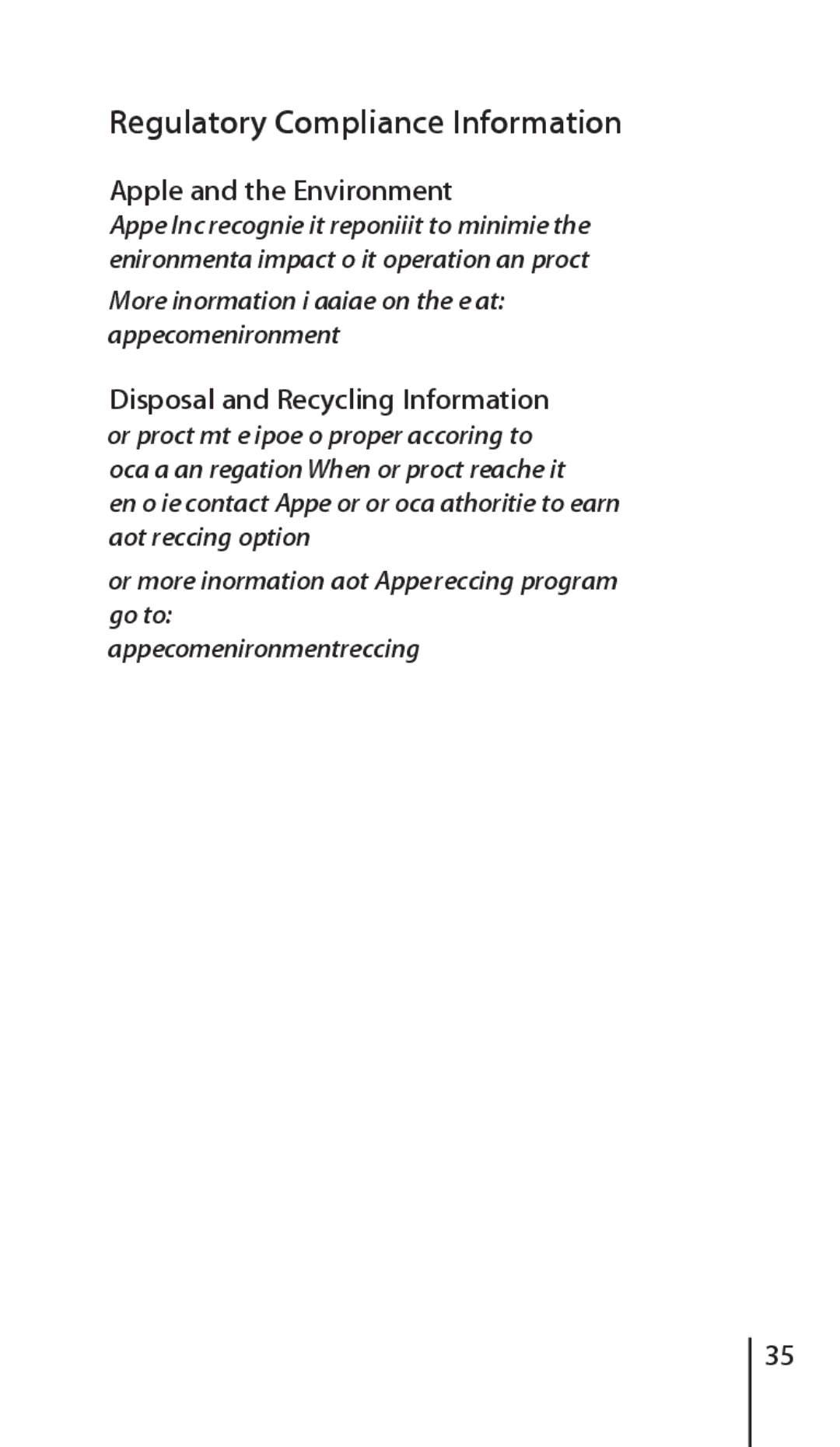 Apple ZM034-4956-A manual Apple and the Environment, Disposal and Recycling Information 