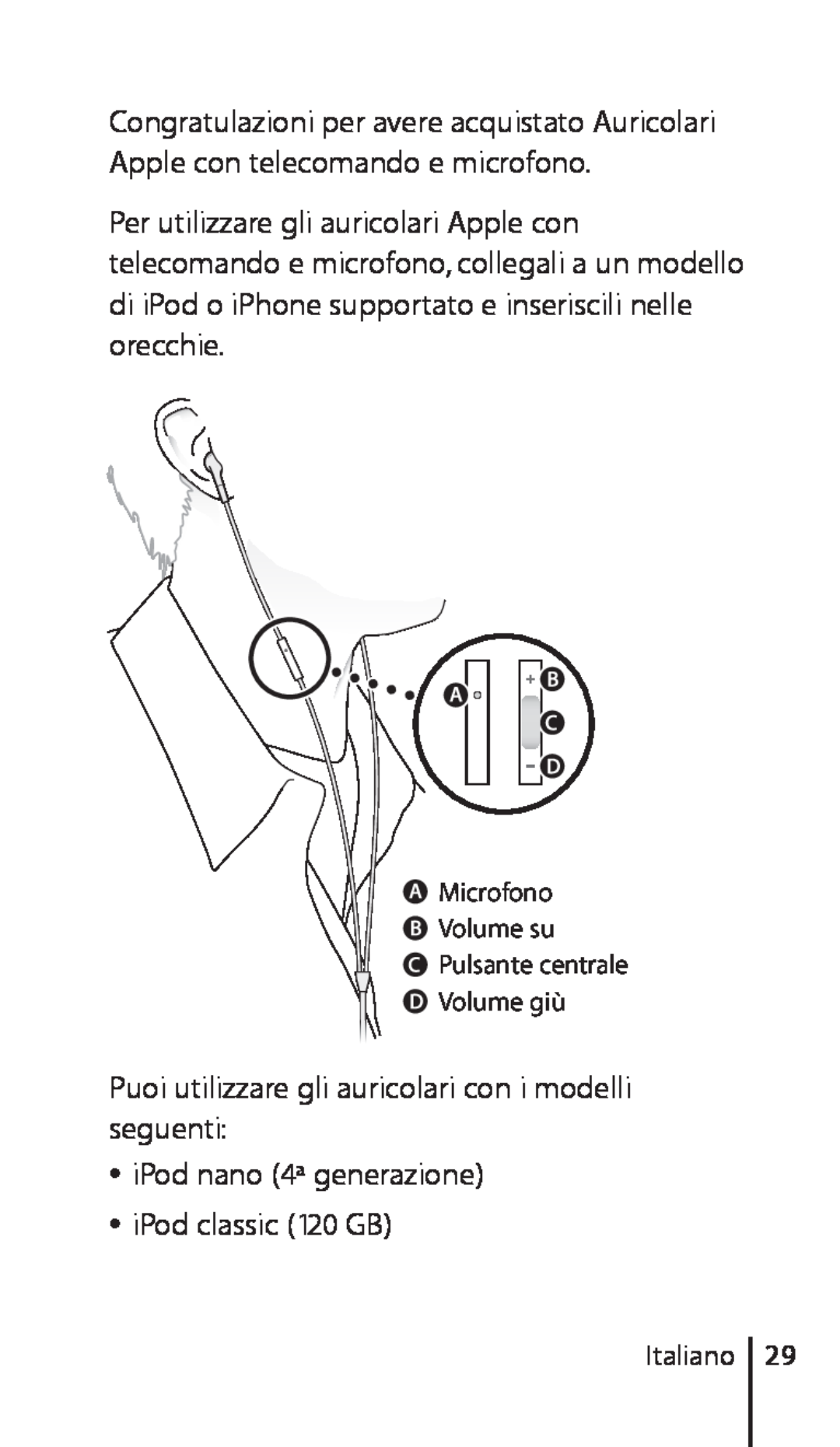 Apple ZM034-4956-A manual Italiano 