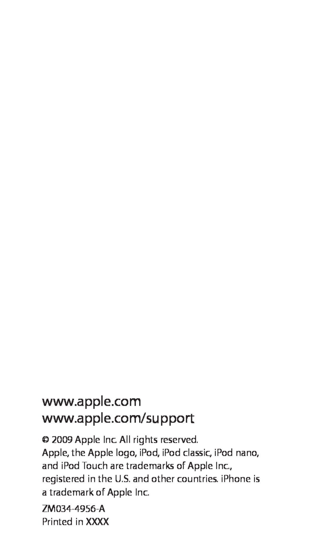 Apple ZM034-4956-A manual Apple Inc. All rights reserved 