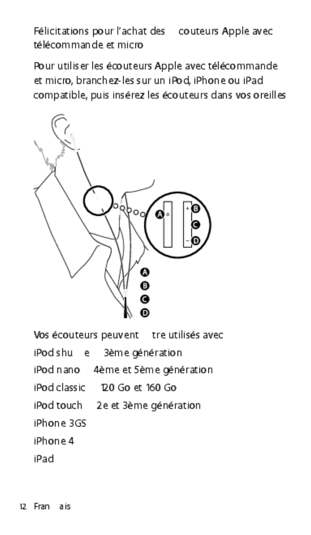 Apple ZM034-5431-A manual ÂÂ iPod touch 2e et 3ème génération ÂÂ iPhone 3GS 